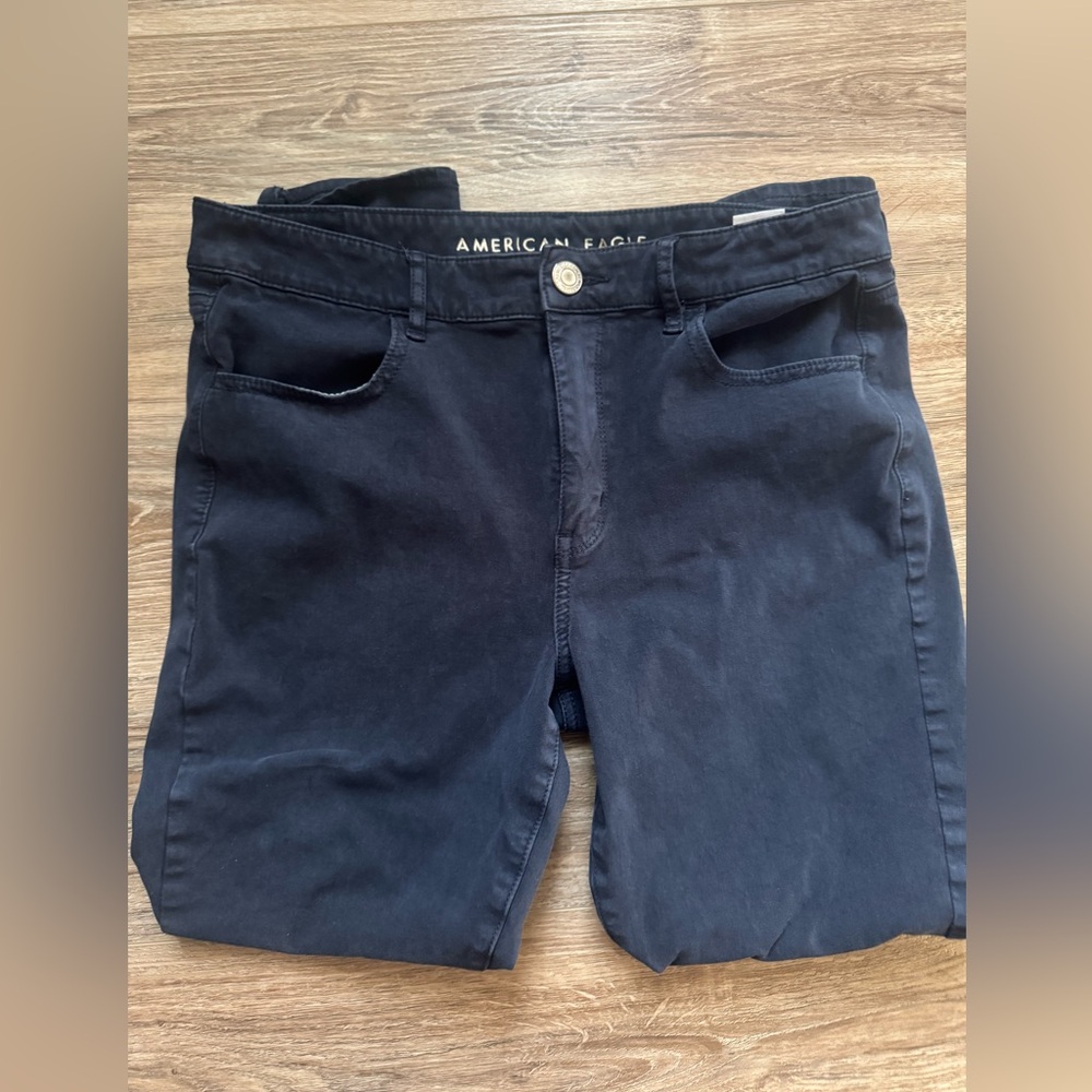 American Eagle Navy Blue Stretch Skinny Jeans